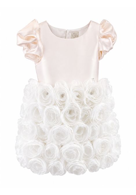 Abito con fiori applicati MAISON AVA | GC 19WHITE